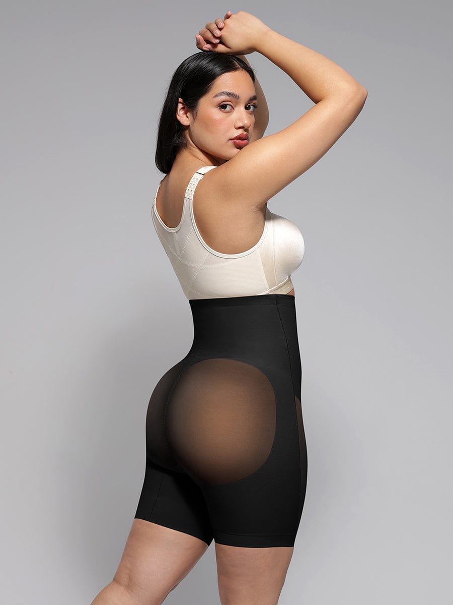 High-Waisted Butt-Lifting Shaper Shorts Black 1