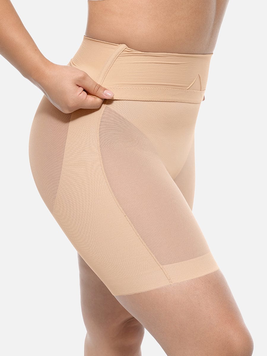 High-Waisted Butt-Lifting Shaper Shorts Light Skin 1