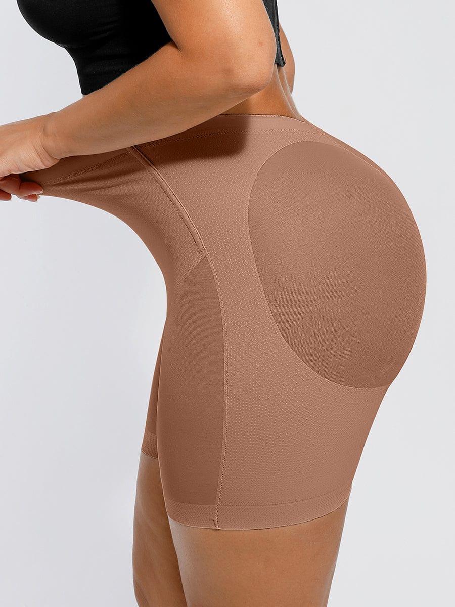 Low-Back Tummy Slimming Leg Shaper Light Brown 6