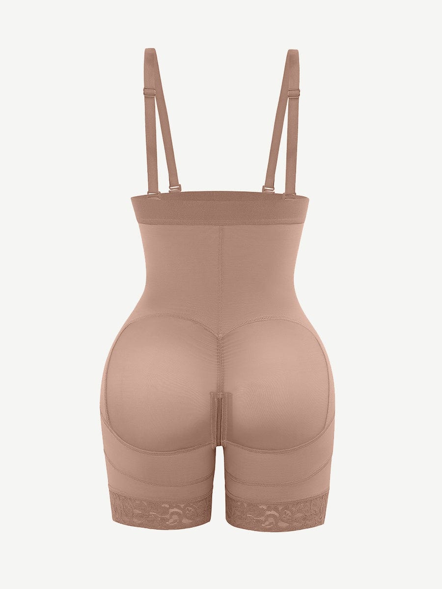 Lace Latex Buttocks-Lifting Shapewear Nude Pink 7