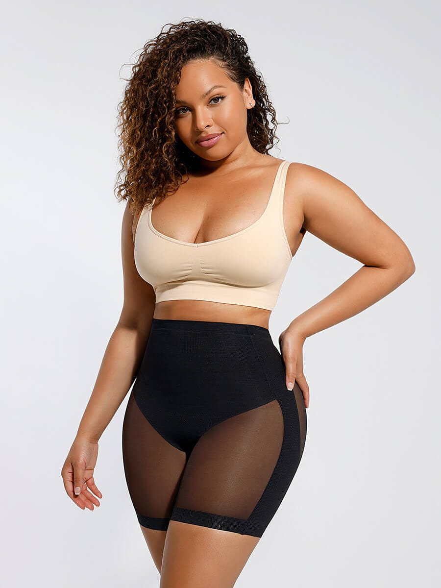 Low-Back Tummy Slimming Leg Shaper Black 4