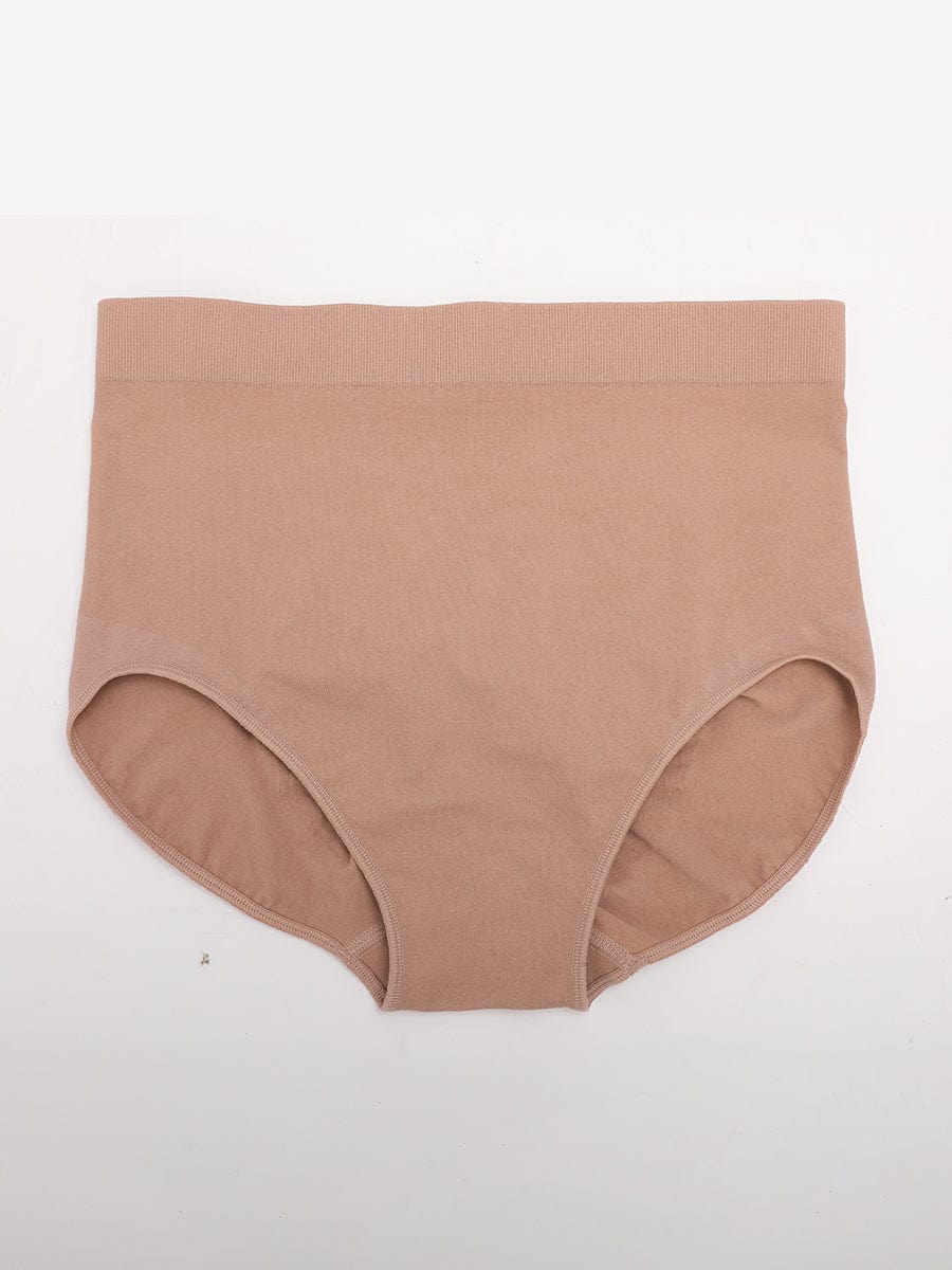 Seamless High-Waist Antibacterial Peach Hip Brief Dark Red 3