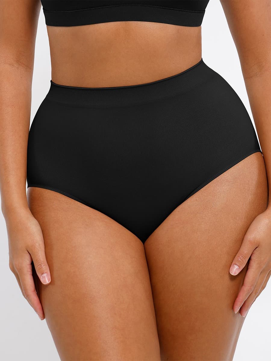 Seamless High-Waist Antibacterial Peach Hip Brief Dark Skin 5