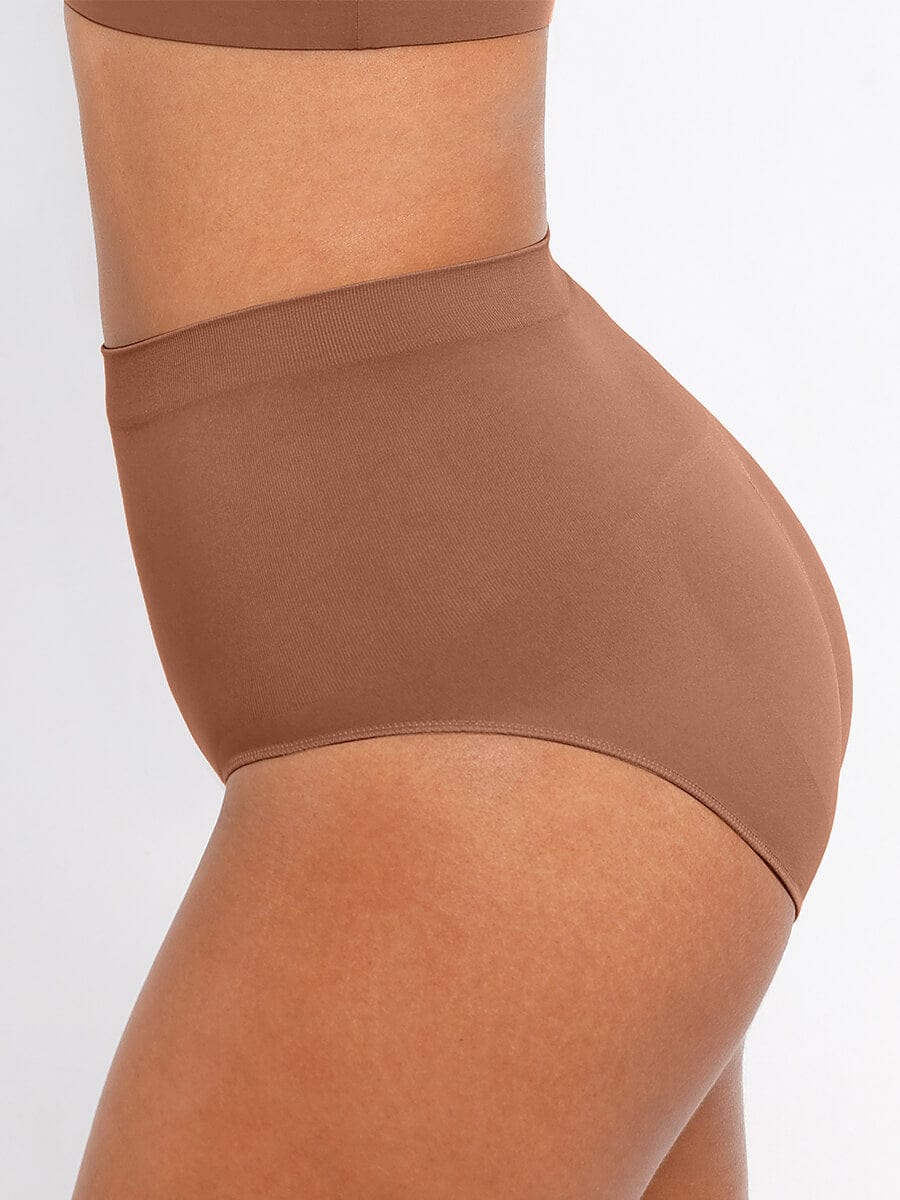 Seamless High-Waist Antibacterial Peach Hip Brief Teal 1