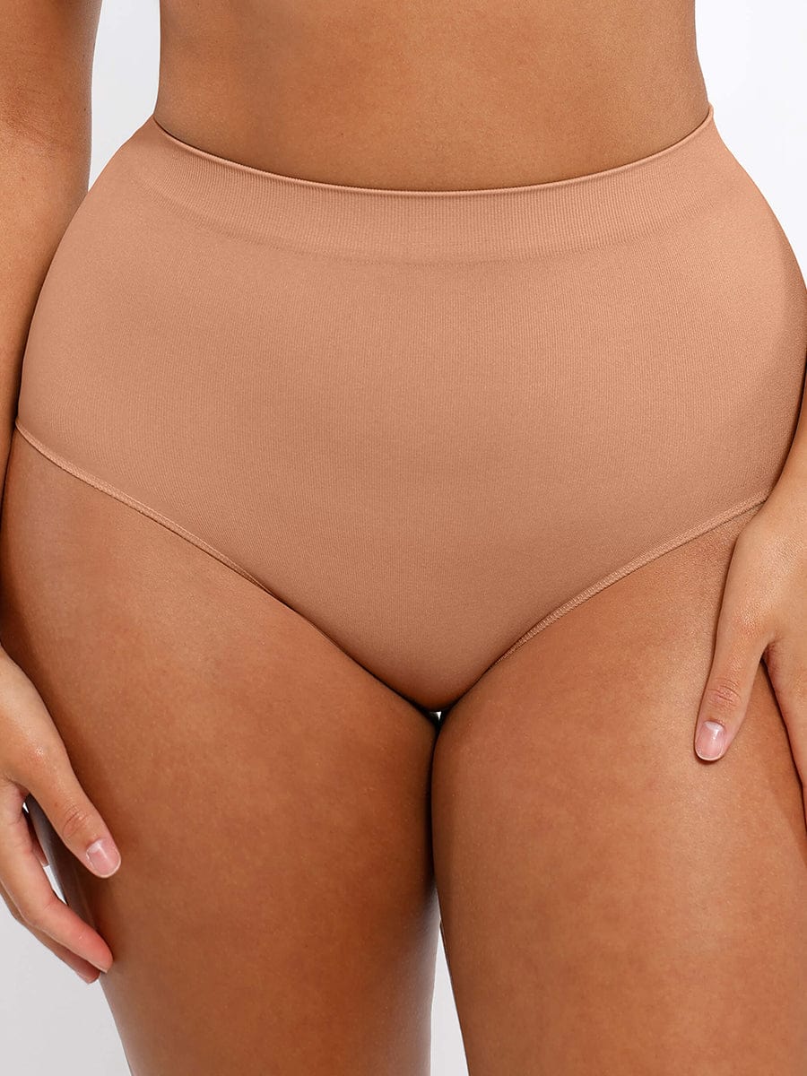 Seamless High-Waist Antibacterial Peach Hip Brief Light Green 5