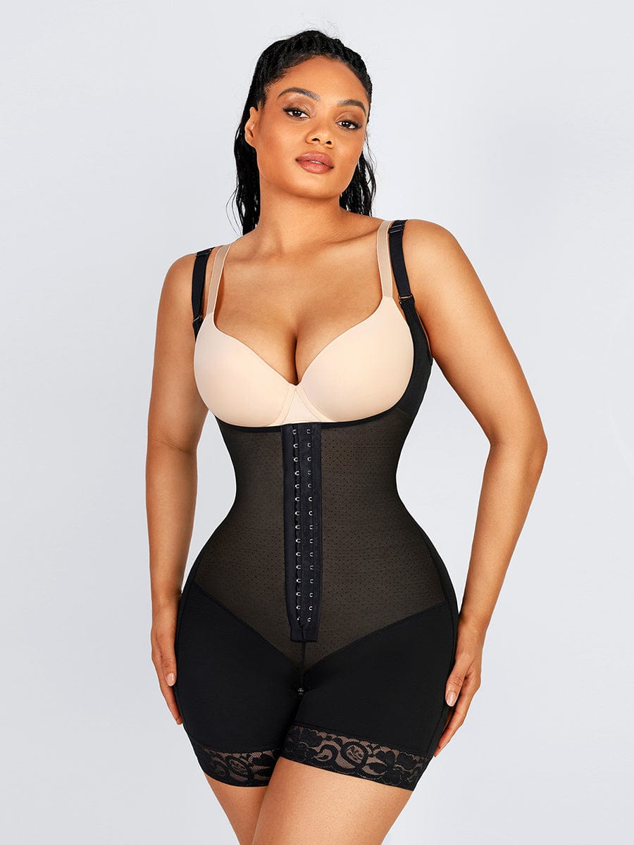 Latex Open-Bust Full Body Shaper With Back Smoothing Nude Pink 1