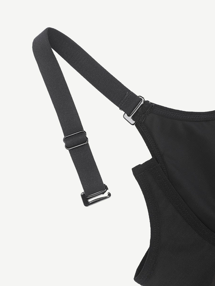 Latex Open-Bust Full Body Shaper With Back Smoothing Black 2