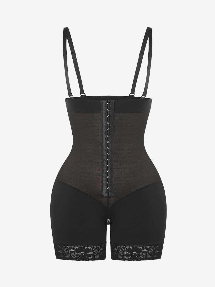 Lace Latex Buttocks-Lifting Shapewear Black 3