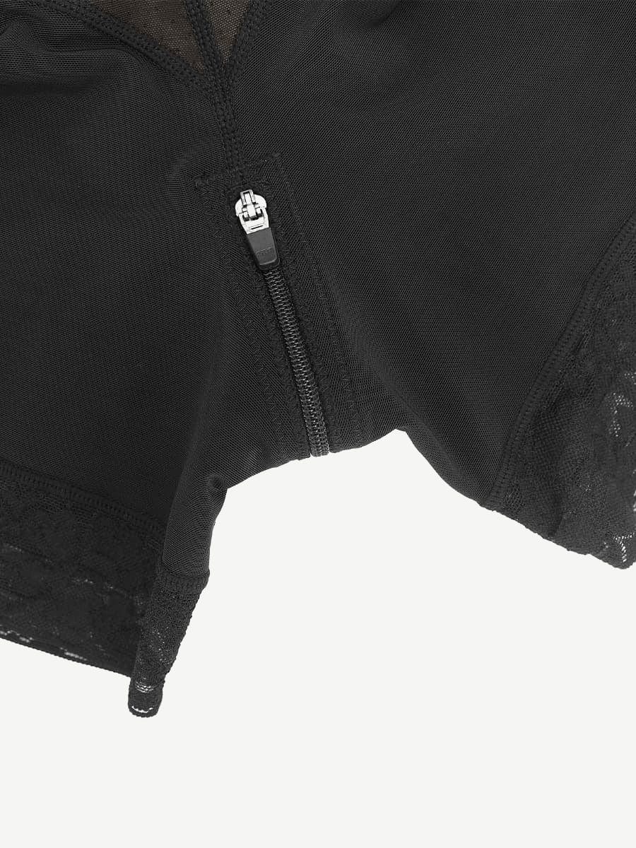 Lace Latex Buttocks-Lifting Shapewear Black 6