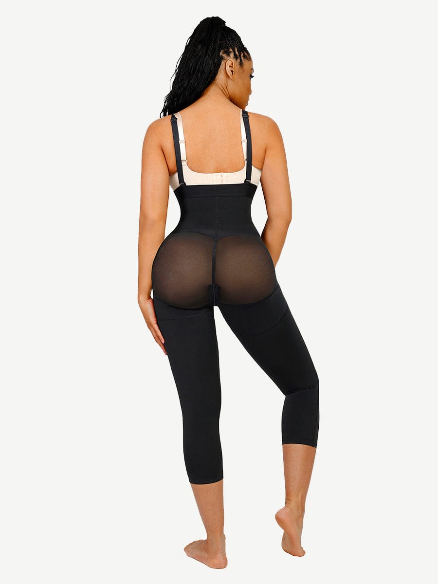 Latex Open-Bust Tummy Control Shapewear Black 2