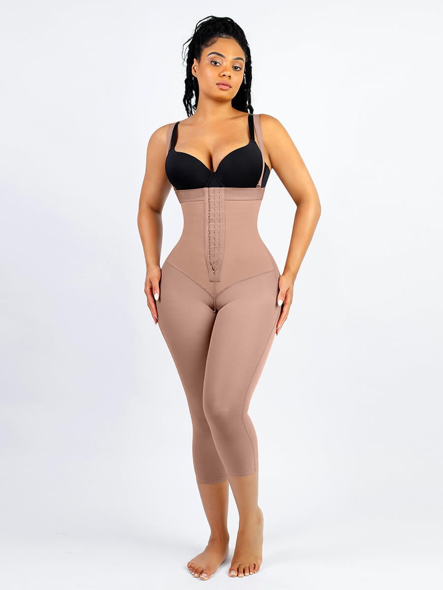 Latex Open-Bust Tummy Control Shapewear Nude Pink 4