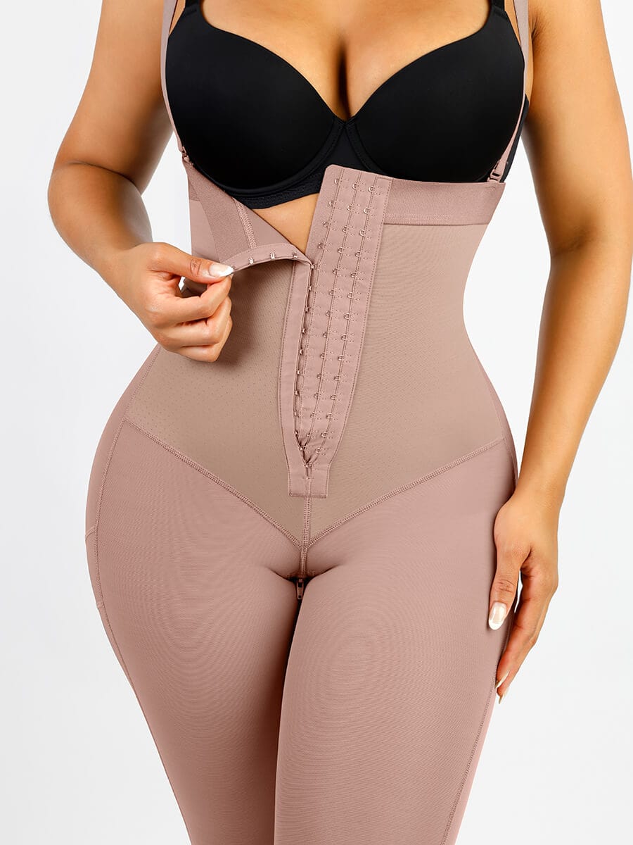 Latex Open-Bust Tummy Control Shapewear Nude Pink 2