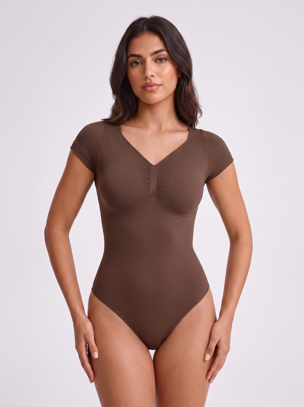 Bust Support Waist & Abdomen Shaping Thong Bodysuit