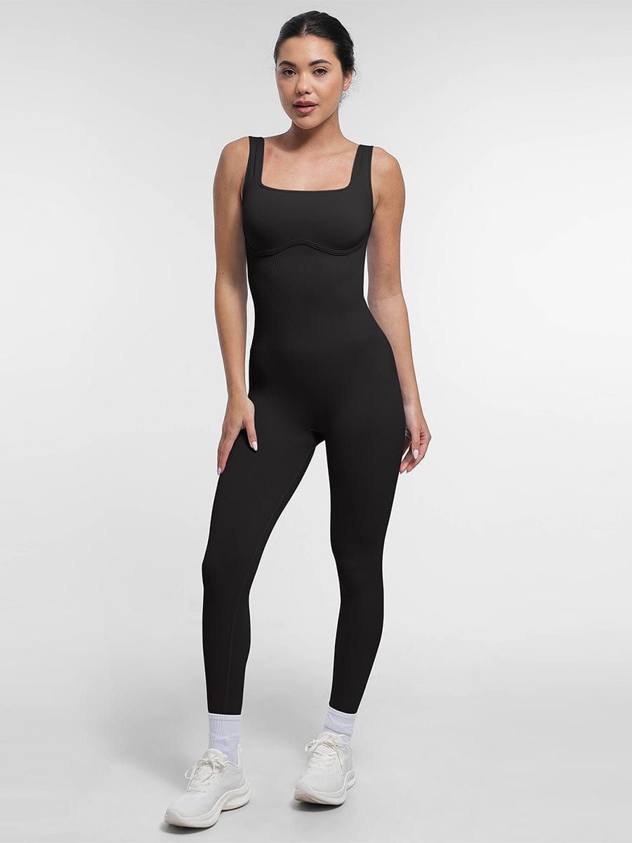 Square Neck U-Back Shaping Jumpsuit 5