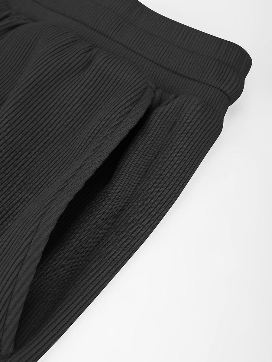 Ribbed Wide Leg Lounge Pants Pink 3
