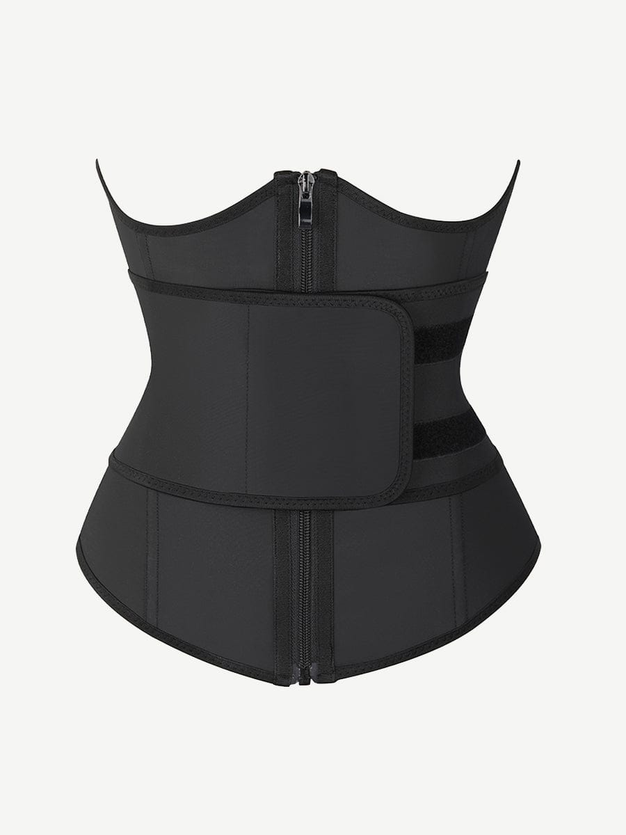 Bust Support Latex Waist Trainer Black 7