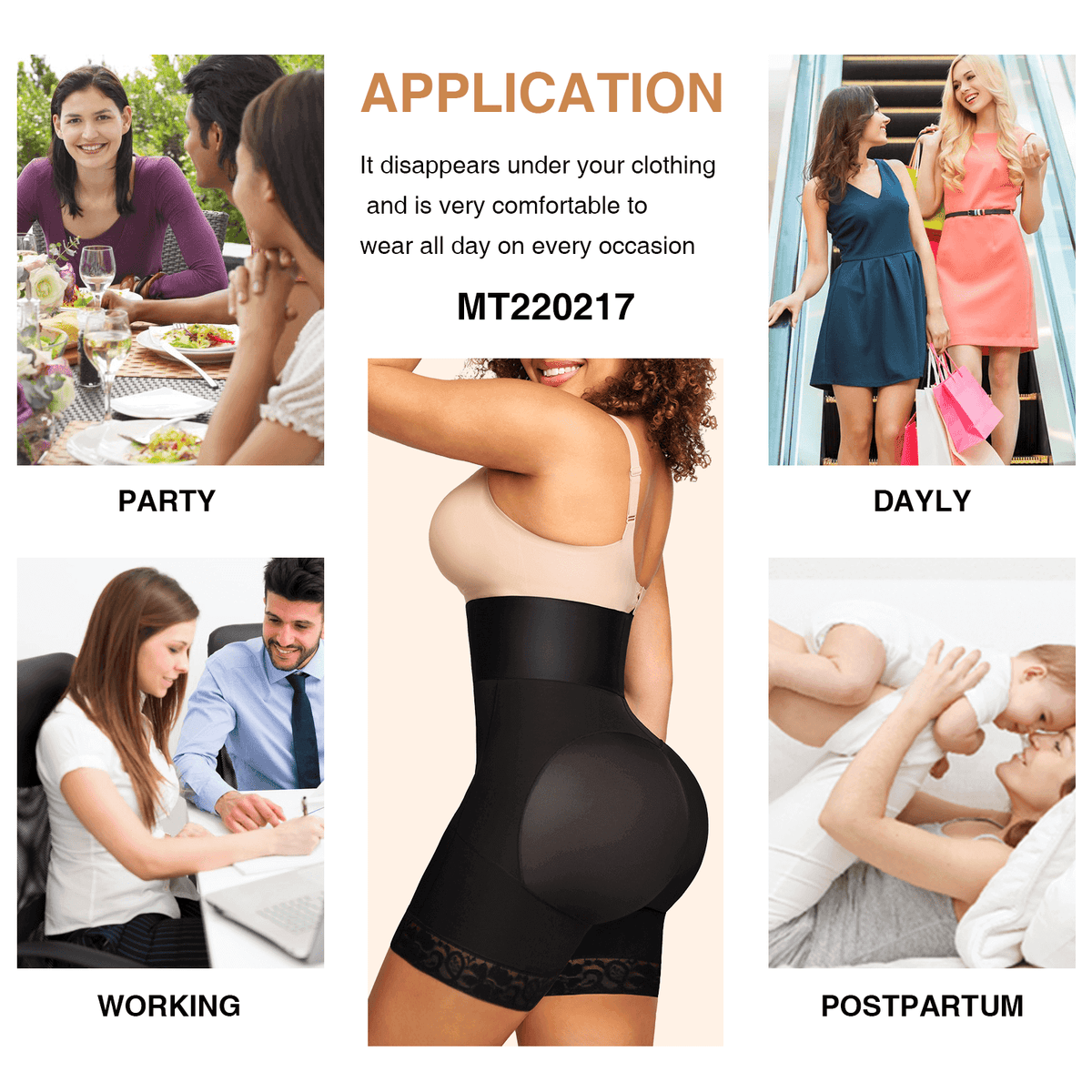 3-Bone Triple-Row High-Waisted Body Shaper 13