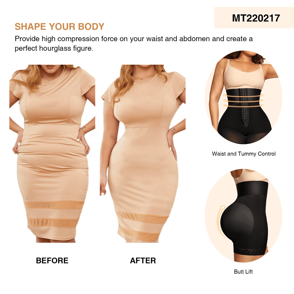 3-Bone Triple-Row High-Waisted Body Shaper 12