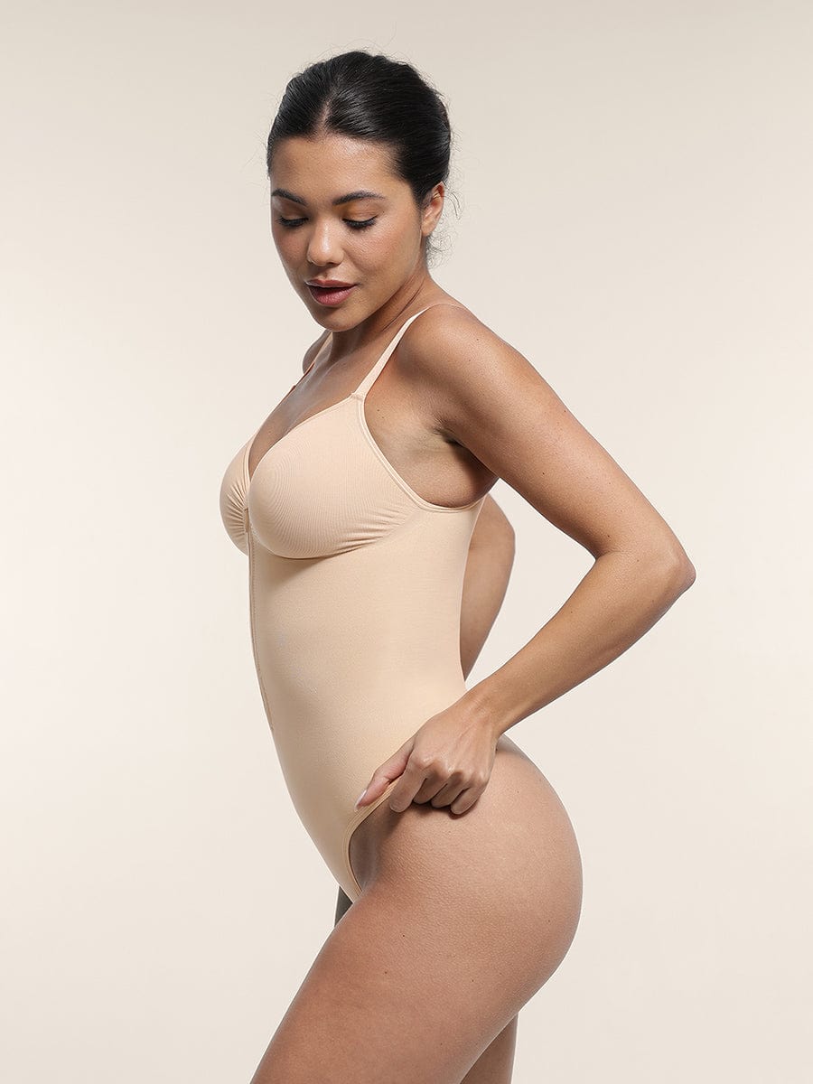 Seamless Plunge Chest Support Bodysuit 21