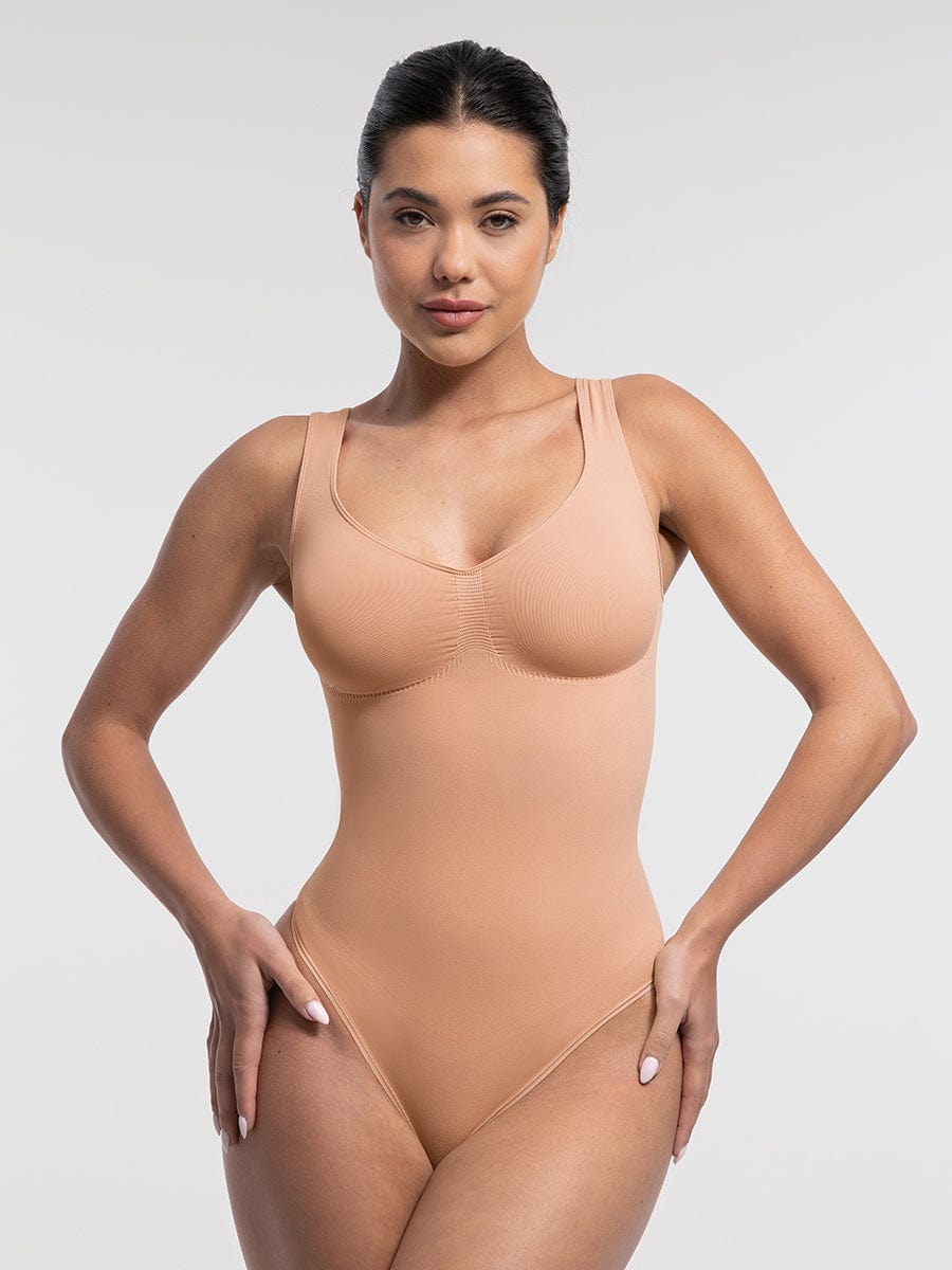 Diamond Neckline Thong Bodysuit 4