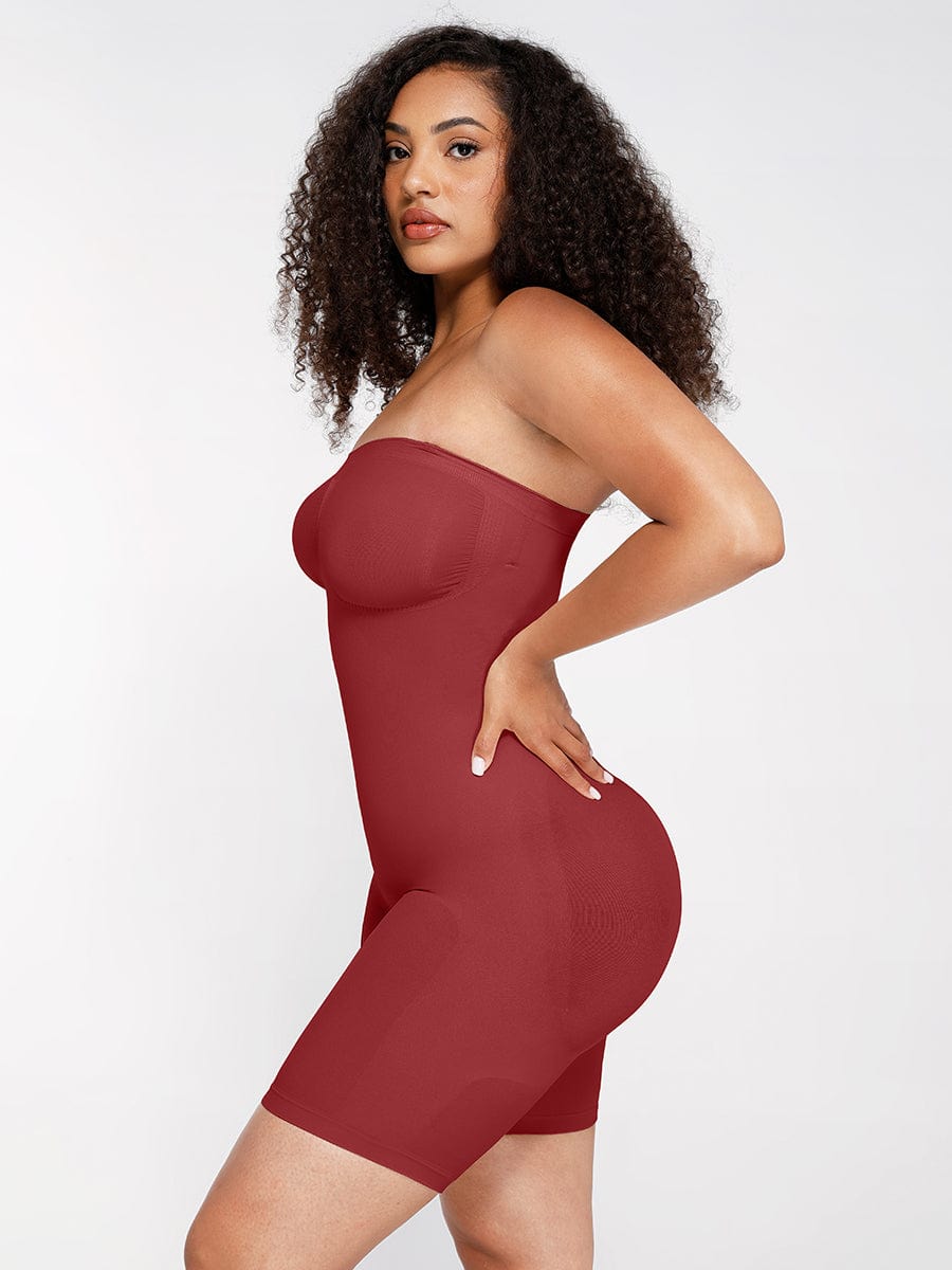 Strapless Butt-Lifting Tummy Control Shapewear Dark Brown 3