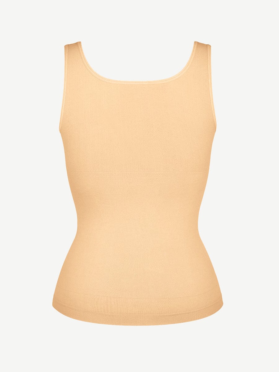 Diamond Neckline Bust Support Tank Top Light Skin 2