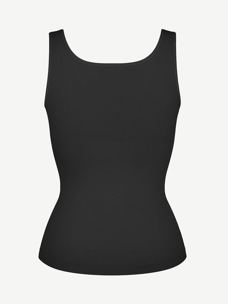 Diamond Neckline Bust Support Tank Top Dark Skin 4
