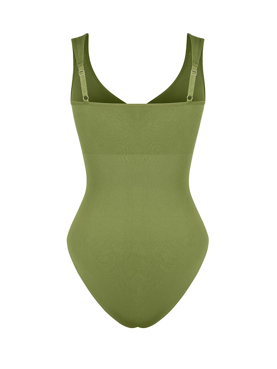 Diamond Neck Bust Support Panty Bodysuit 1