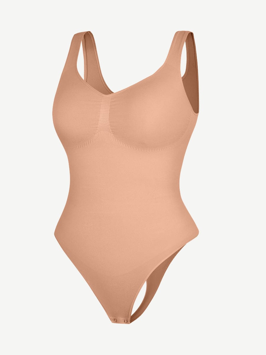 Diamond Neckline Thong Bodysuit 10
