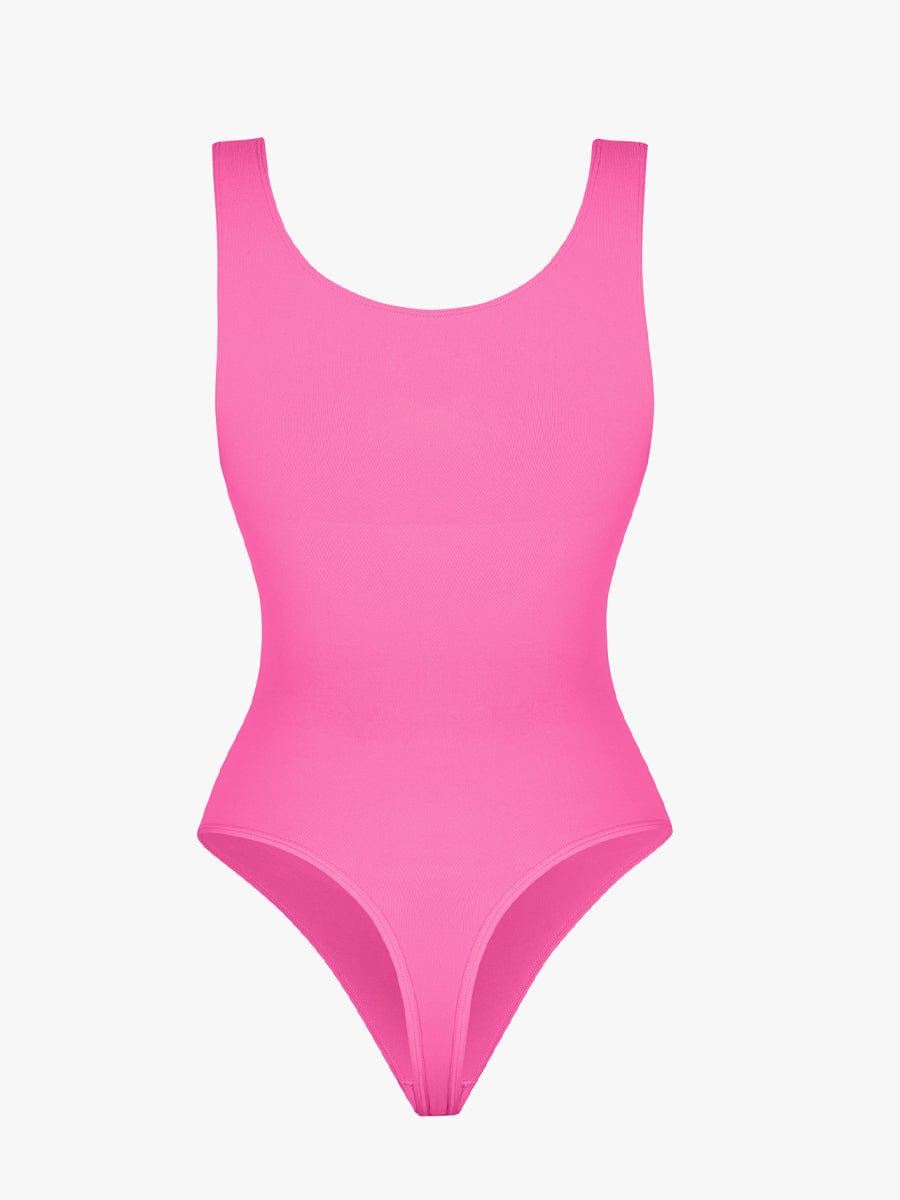 Diamond Neckline Thong Bodysuit Light Skin 3