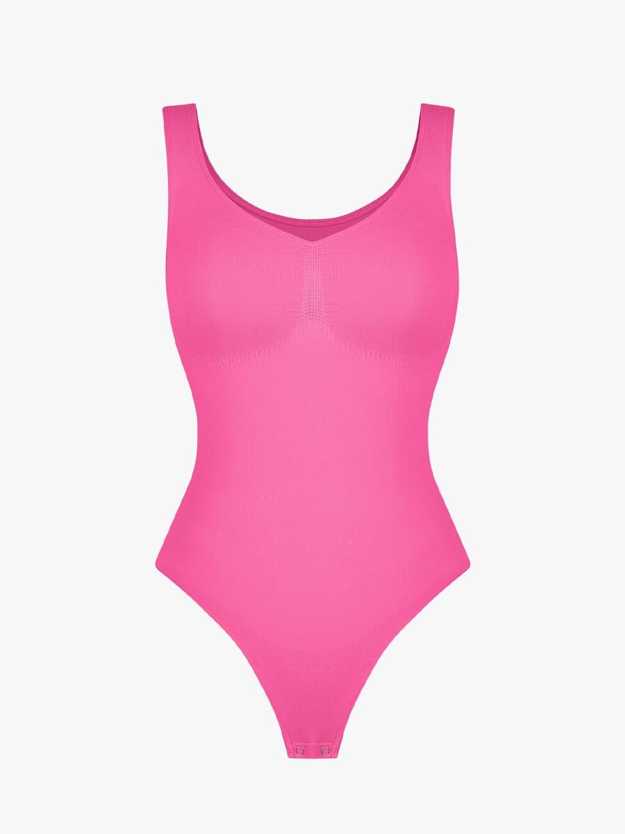 Diamond Neckline Thong Bodysuit Green 6
