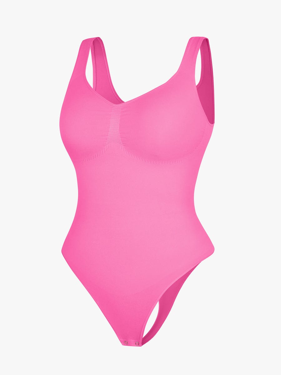 Diamond Neckline Thong Bodysuit 1
