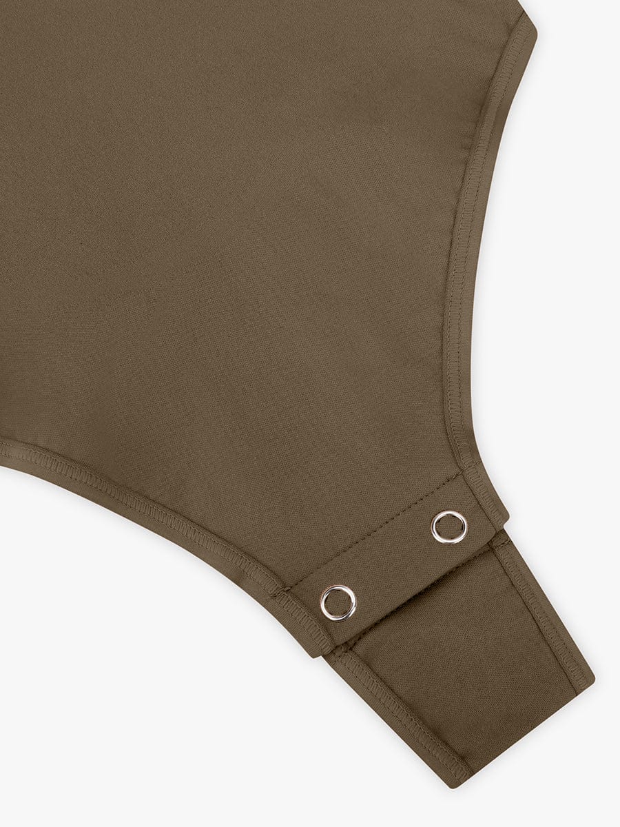 Diamond Neckline Thong Bodysuit Light Skin 5