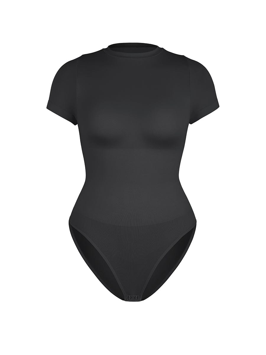 Seamless Short Sleeve Waist Shaping Bodysuit 21