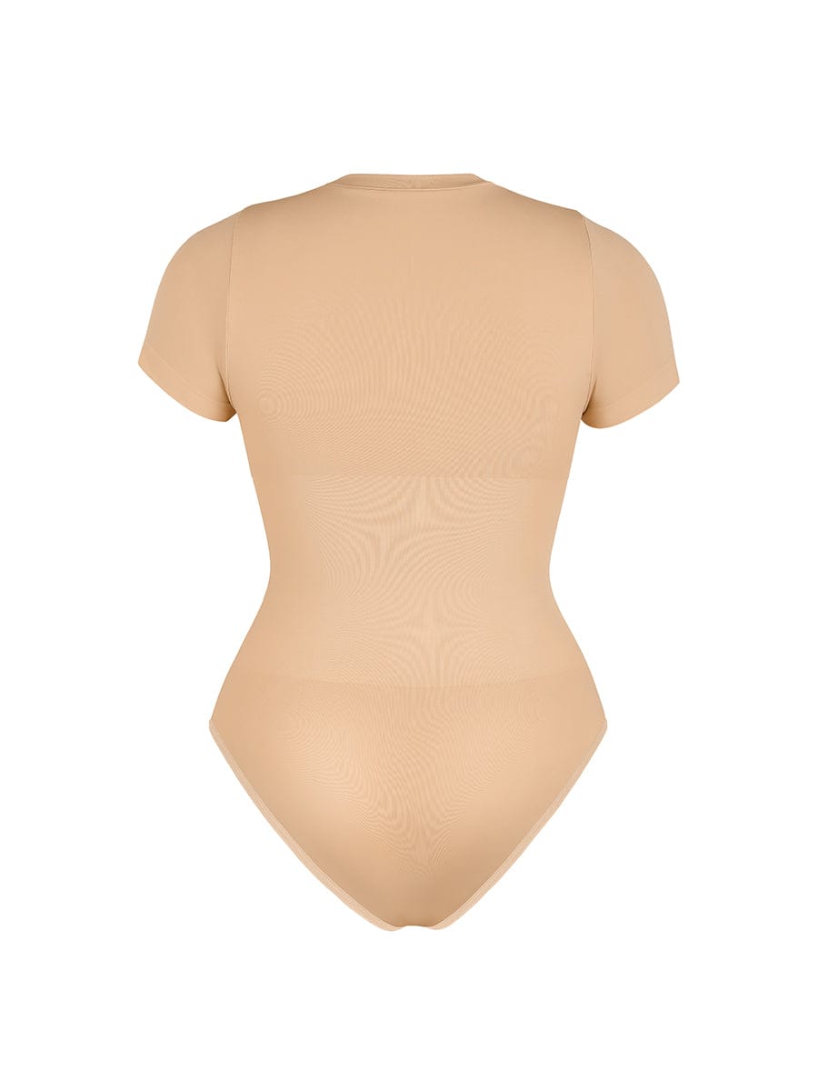 Seamless Short Sleeve Waist Shaping Bodysuit 4