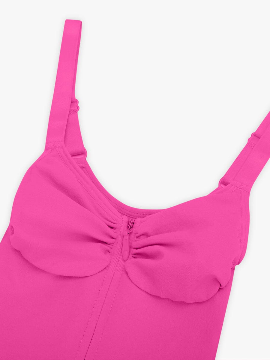Seamless Plunge Chest Support Bodysuit Light Blue 1
