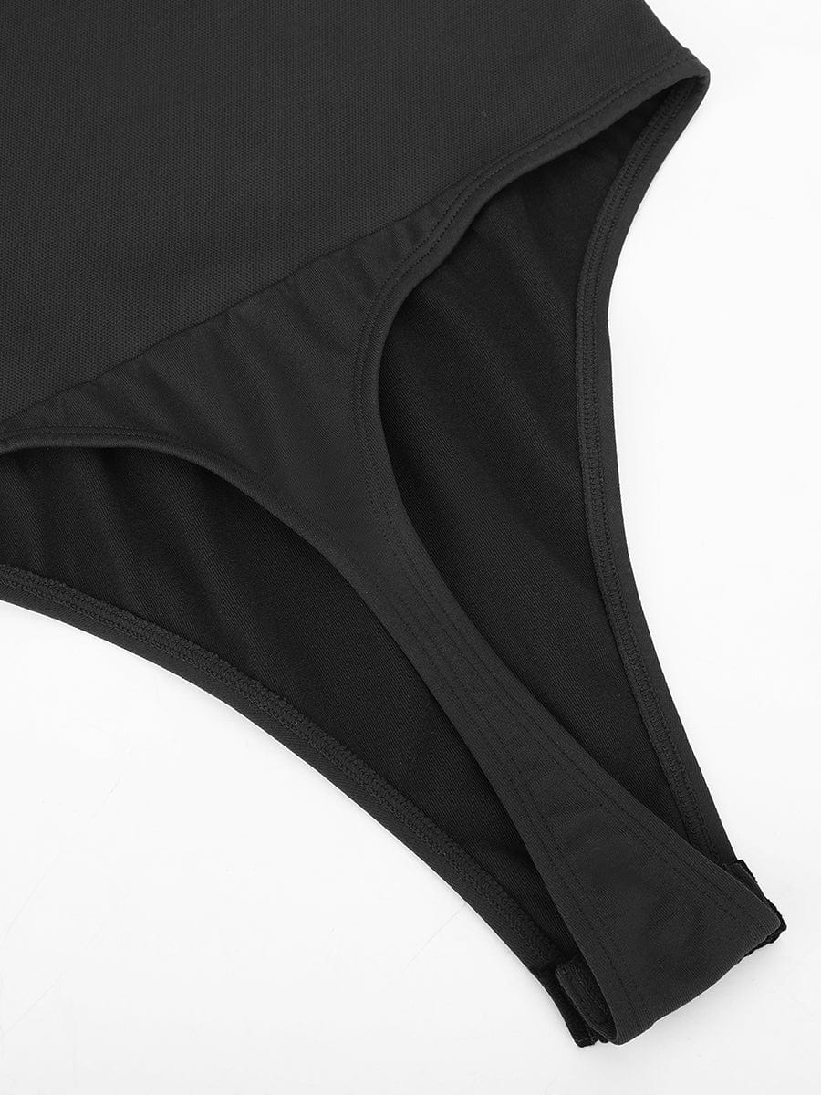 Seamless Built-In Bra Tummy Control Thong Bodysuit 14