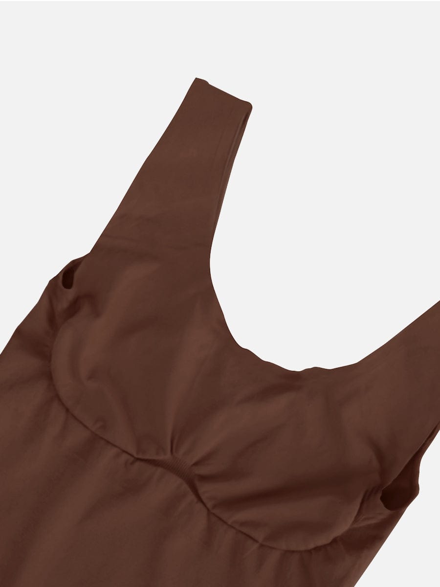 Eco-Friendly Outerwear Jumpsuit Shapewear Light Brown 5