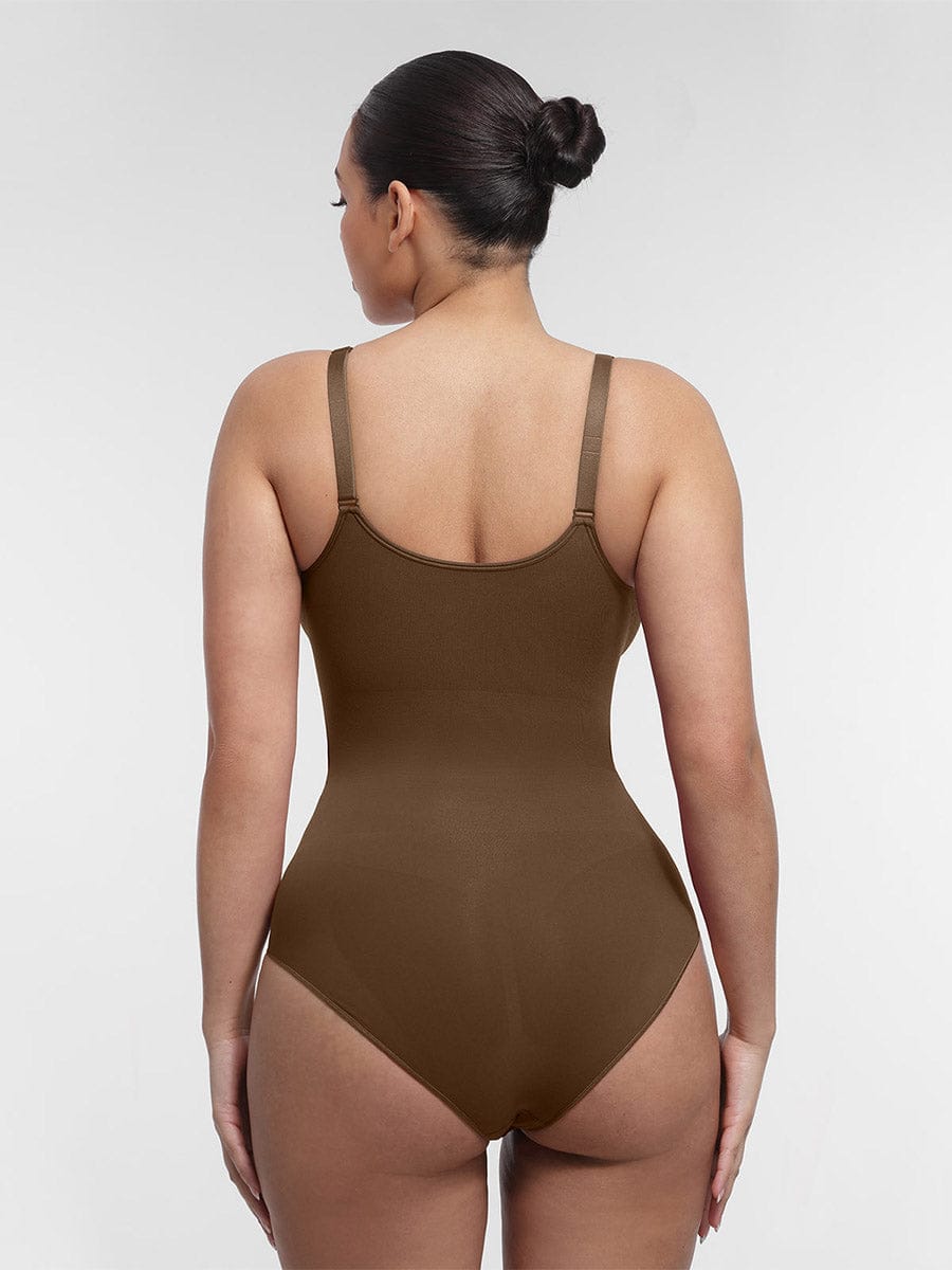 Seamless Chest Support Waist Control Bodysuit Green 4