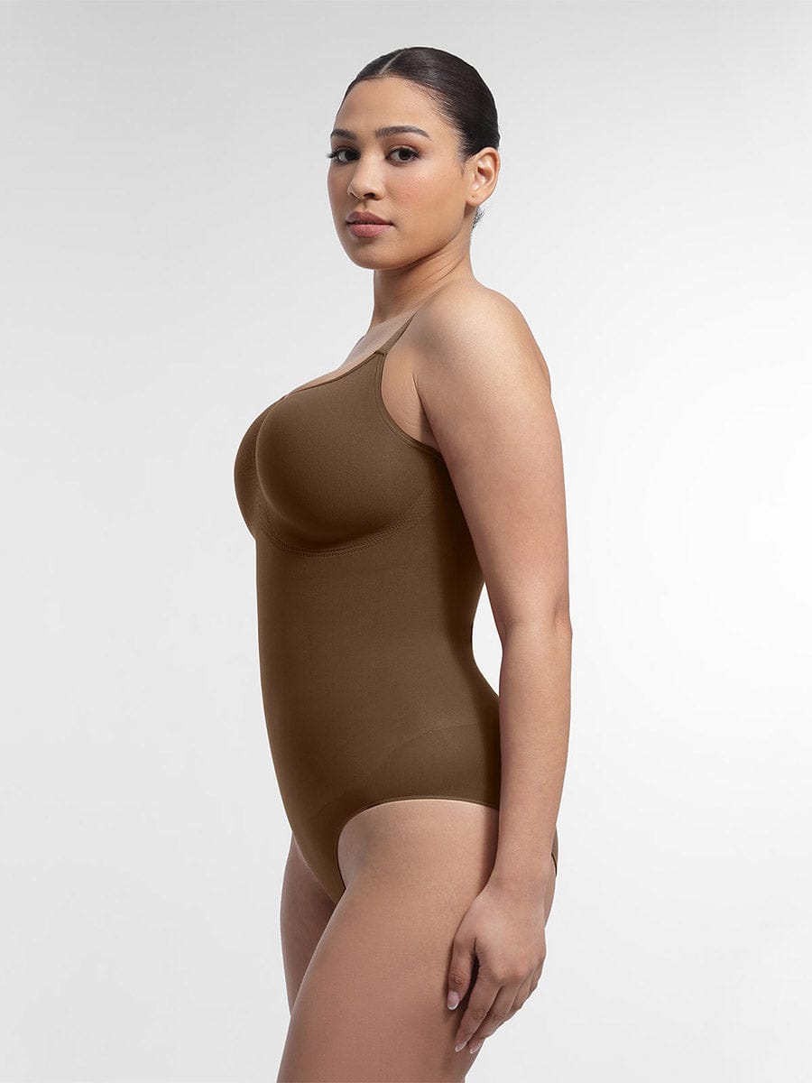 Seamless Chest Support Waist Control Bodysuit Green 5