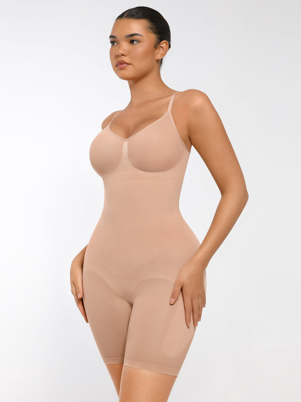 Mid-Thigh Butt Lifter Full Body Shaper Black 4