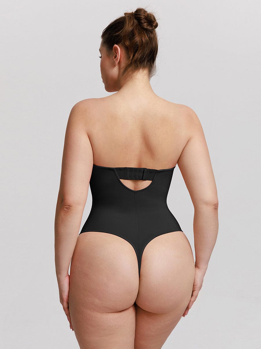 One-Piece Underwire Strapless Shaping Bodysuit Red 4