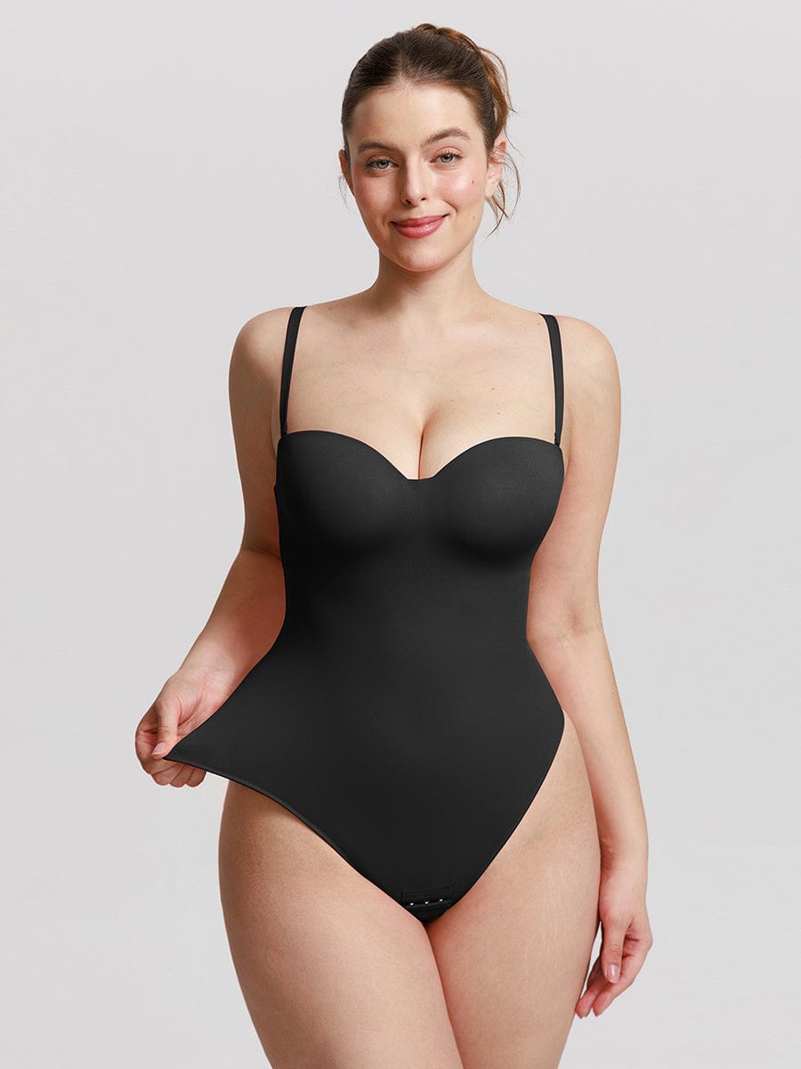 One-Piece Underwire Strapless Shaping Bodysuit Red 5
