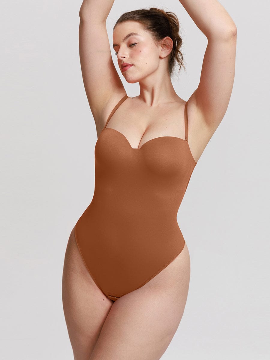 One-Piece Underwire Strapless Shaping Bodysuit Black 3