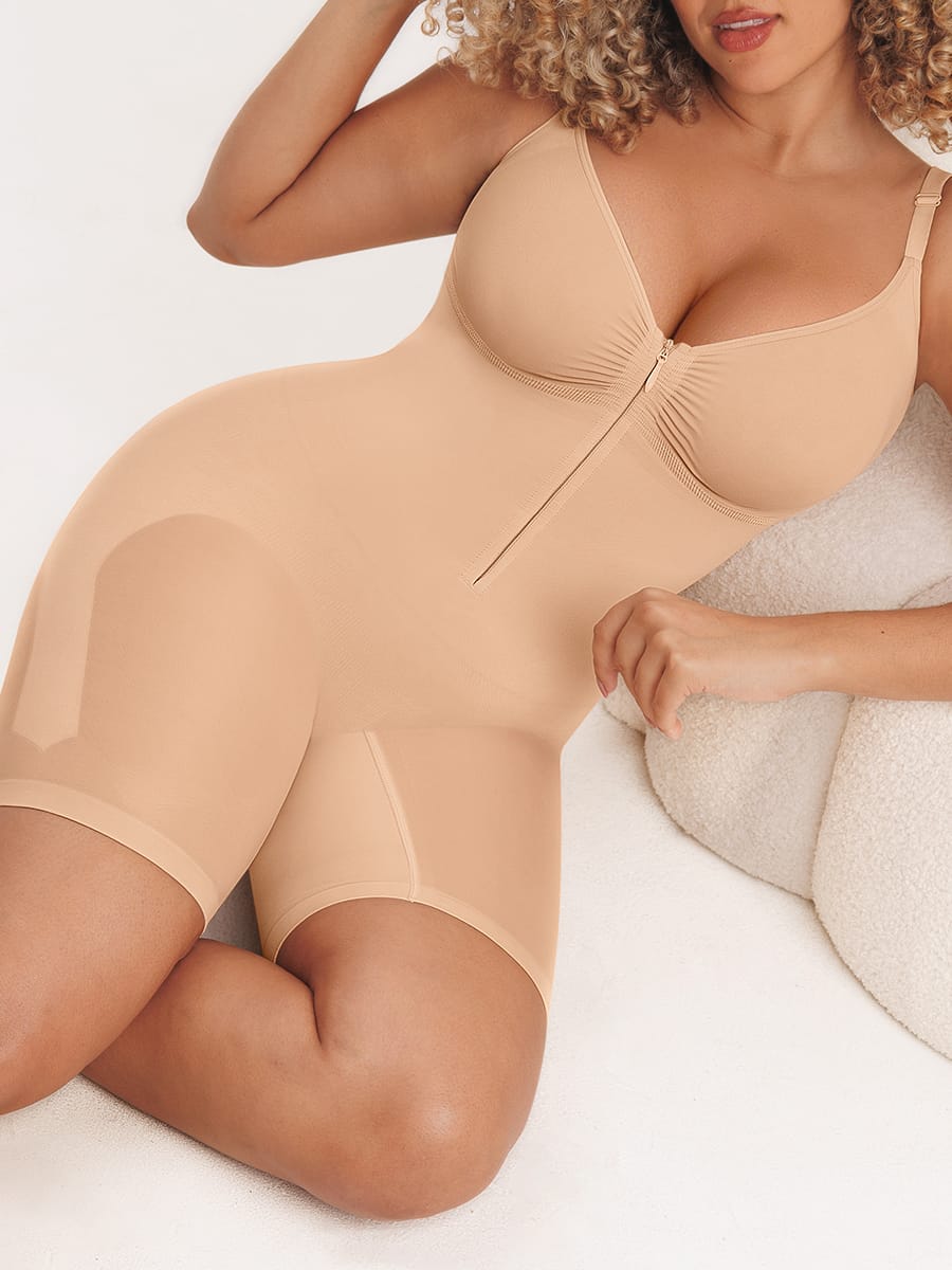 Seamless Butt-Lifting Bodysuit With Invisible Zip Black 4