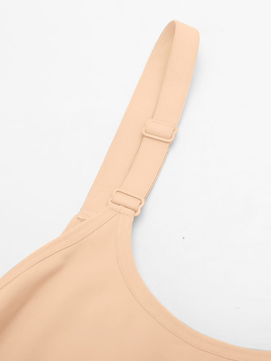 Seamless Butt-Lifting Bodysuit With Invisible Zip Dark Brown 1