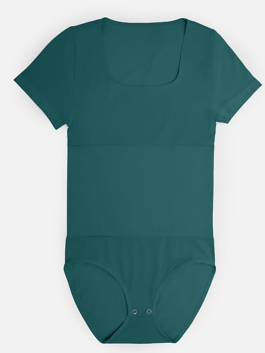 Seamless Tummy Control Bodysuit – Scoop Neck Red 3