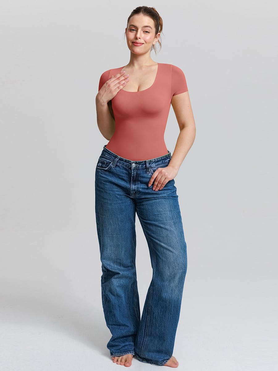 Seamless Tummy Control Bodysuit – Scoop Neck 13