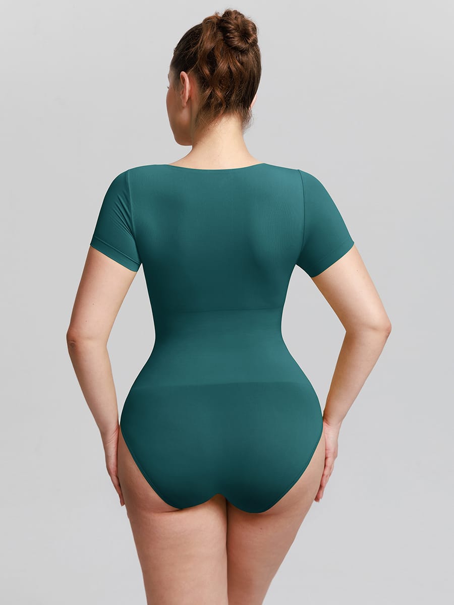 Seamless Tummy Control Bodysuit – Scoop Neck Yellow 3