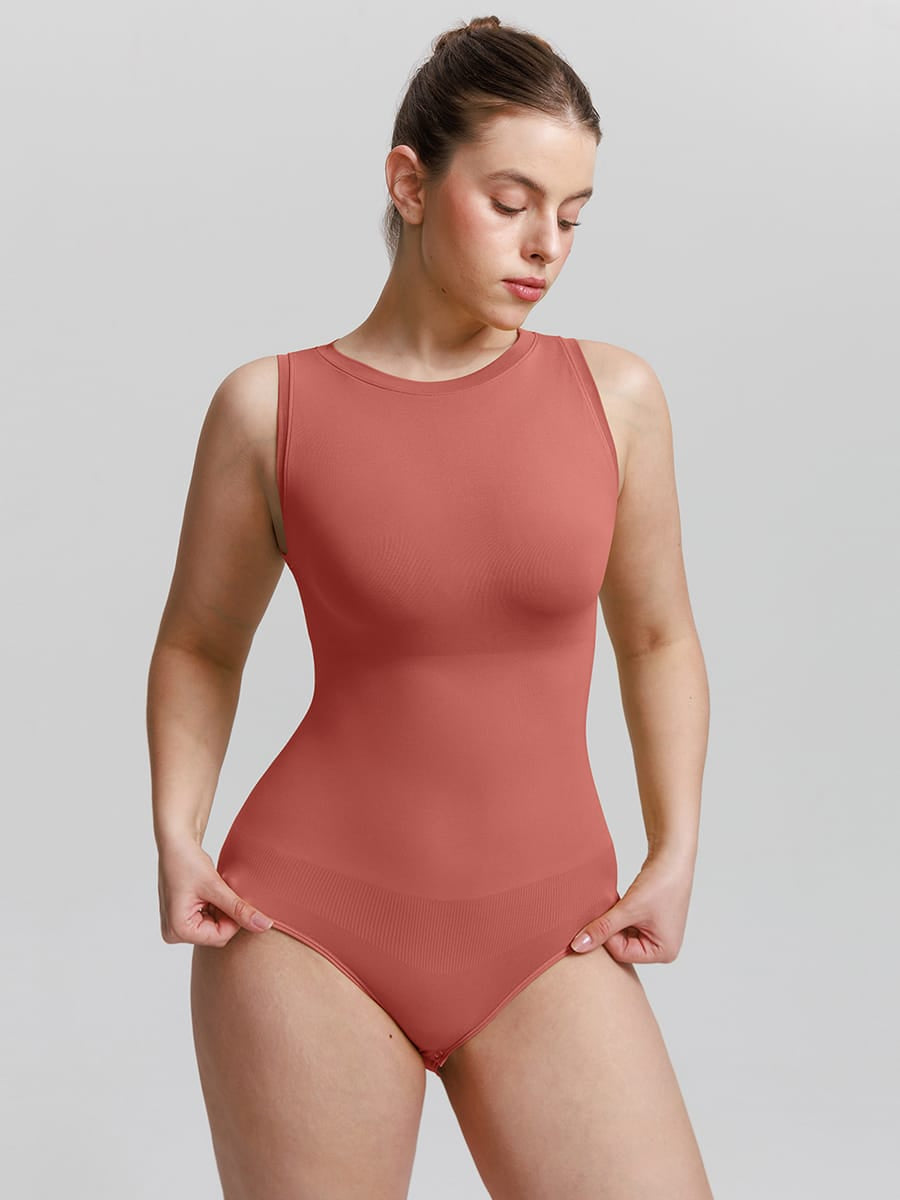 Seamless Tummy Control Bodysuit – Crew Neck 26